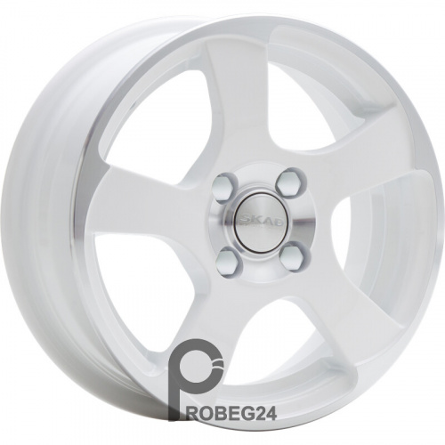 Скад Акула 5.5x14 4*100 ET35 DIA67.1 Алмаз белый Литой