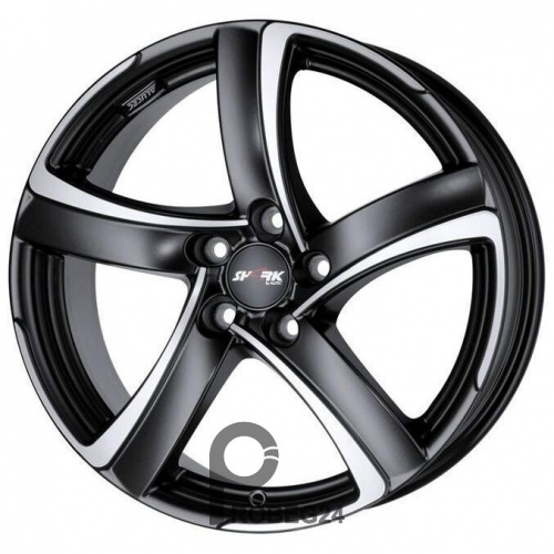 Alutec Shark 7.5x17 5*100 ET35 DIA63.3 Racing black front polished Литой