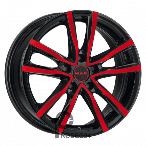 MAK Milano 7x17 5*114.3 ET40 DIA76.1 Black Red Face Литой