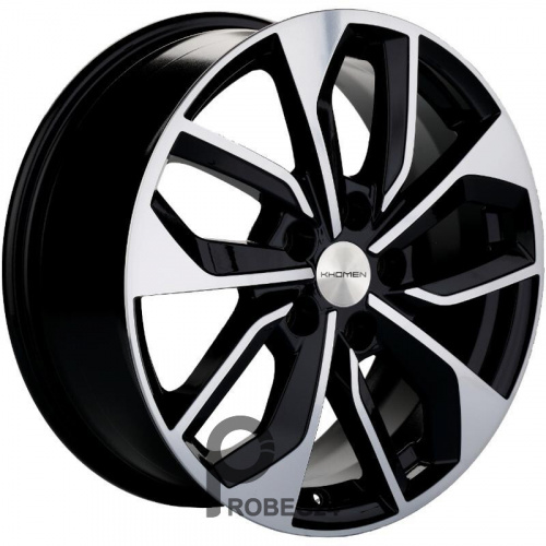 Khomen KHW 1703 7x17 5*114.3 ET45 DIA60.1 Black-FP Литой