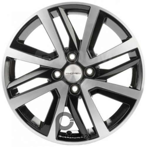 Khomen KHW 1609 6x16 4*100 ET50 DIA60.1 Black-FP Литой