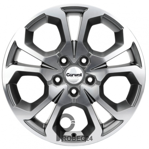 Khomen KHW 1711 6.5x17 5*108 ET33 DIA60.1 Gray-FP Литой