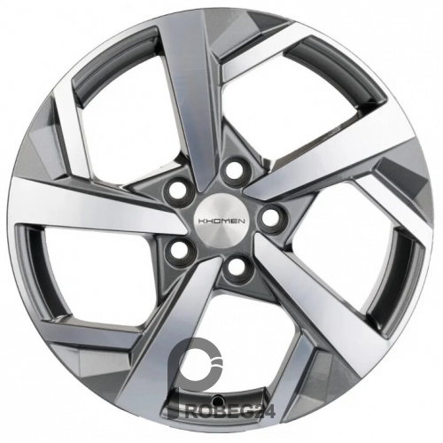 Khomen KHW 1712 7x17 5*114.3 ET46 DIA66.6 Gray-FP Литой