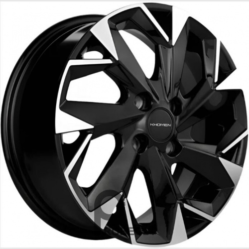 Khomen KHW 1508 6x15 4*100 ET45 DIA56.6 Black-FP Литой