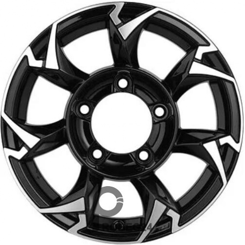 Khomen KHW 1505 5.5x15 5*139.7 ET5 DIA108.1 Black-FP Литой