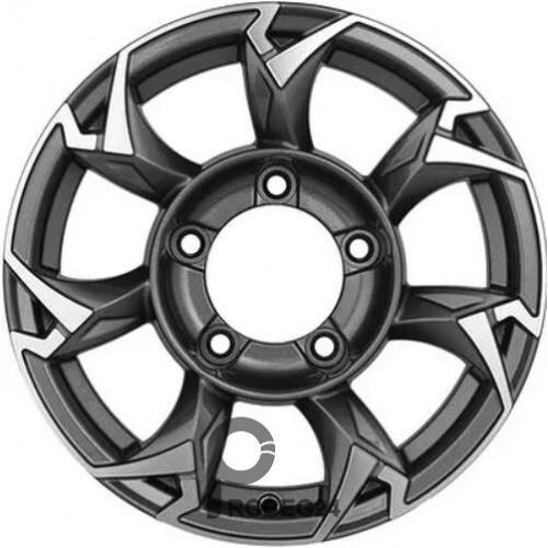 Khomen KHW 1505 5.5x15 5*139.7 ET5 DIA108.1 Gray-FP Литой