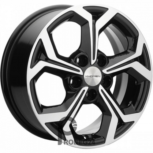 Khomen KHW 1606 6.5x16 5*114.3 ET43 DIA67.1 Black-FP Литой
