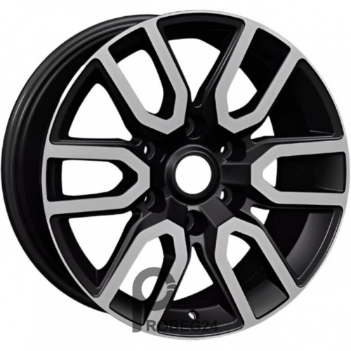 Khomen KHW 1723 8x17 6*139.7 ET25 DIA106.1 Black-FP Литой