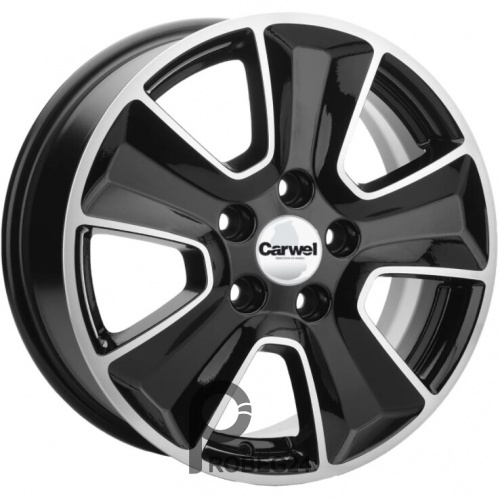 Khomen KHW 1601 6.5x16 5*114.3 ET46 DIA67.1 Black-FP Литой