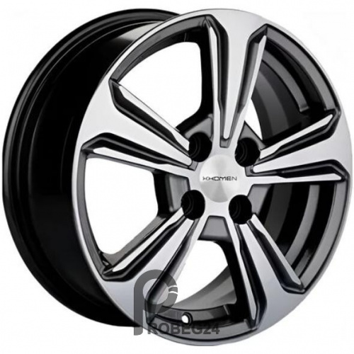 Khomen KHW 1502 6x15 4*100 ET45 DIA56.6 Gray-FP Литой