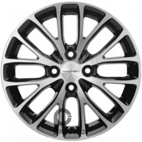 Khomen KHW 1506 6x15 4*100 ET45 DIA56.6 Black-FP Литой