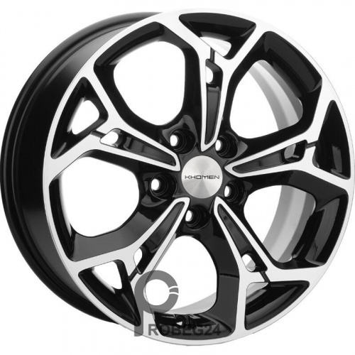 Khomen KHW 1702 7x17 5*108 ET43 DIA65.1 Black-FP Литой