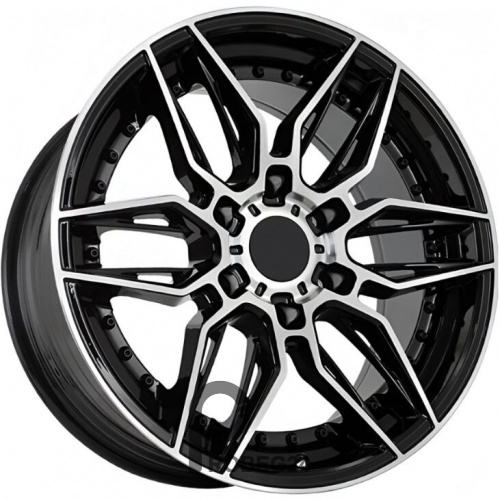 Kipardo KF66 8.5x18 6*139.7 ET30 DIA108.1 Black Machined Face Литой