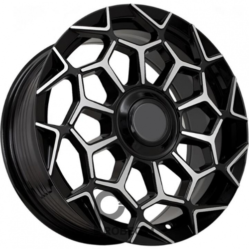 Kipardo KF65 7.5x17 4*98 ET25 DIA73.1 Gloss Black Machined Face Литой