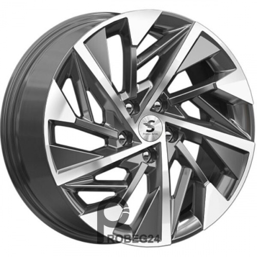 K&K КР009 7.5x18 5*114.3 ET45 DIA60.1 Diamond gloss graphite Литой
