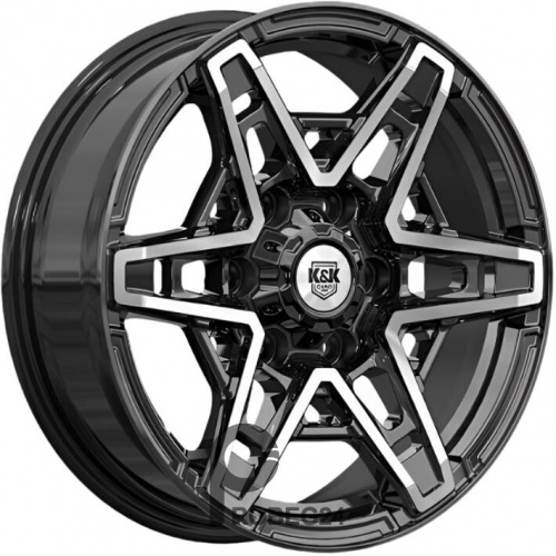 K&K Блэкберн 8x17 6*139.7 ET25 DIA106.1 Алмаз черный Литой