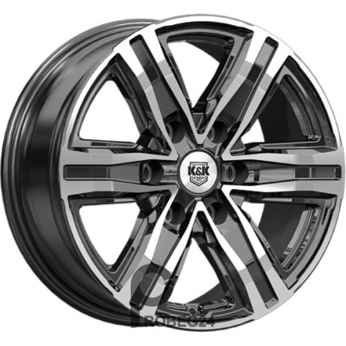 K&K R8 7.5x17 6*139.7 ET30 DIA106.1 Алмаз черный Литой