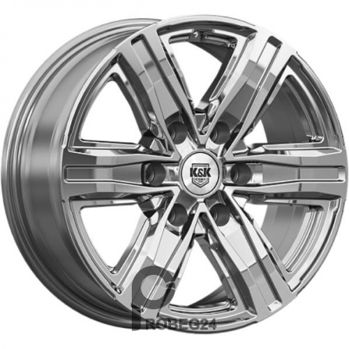 K&K R8 7.5x17 6*114.3 ET45 DIA66.1 Дарк платинум Литой