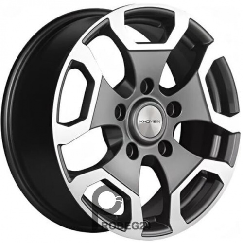 Khomen KHW 1725 6.5x17 5*139.7 ET40 DIA98.5 Gray-FP Литой