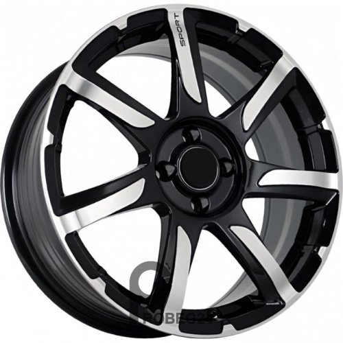 FF FBX451 7x17 4*100 ET40 DIA60.1 Black Machined Face Литой