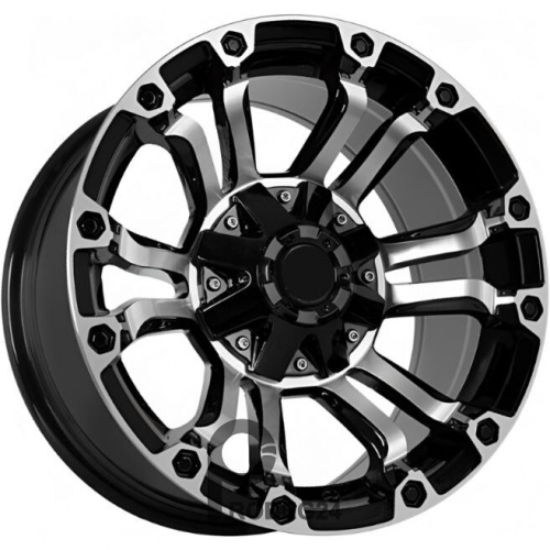 FF JT133 8x16 6*139.7 ET0 DIA110.1 Black Machined Face Литой