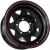 Grizzly SW01 9x17 5*150 ET-25 DIA110.1 Shinning Black With 2 Red Line Штампованный