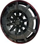 Диск K.A.N. D255 10x22 5*112 Et:45 Dia:66,6 Black/lip red/c