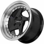 Диск FF JT5140 8x15 4*100 Et:15 Dia:73,1 Black Machine Lip + Black Rive