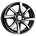 K&K Игуана 6.5x15 4*100 ET46 DIA54.1 Алмаз черный Литой