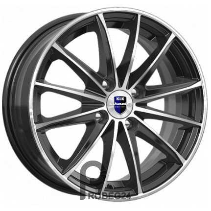 K&K Пойнт Бланк 6x15 4*100 ET40 DIA67.1 Алмаз черный Литой
