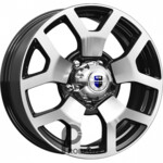 K&K Намиб 7x18 5*139.7 ET35 DIA108.6 Алмаз черный Литой