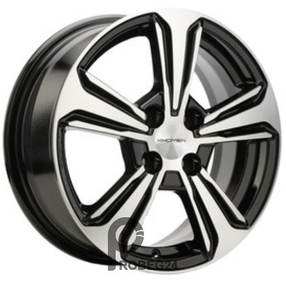 Khomen KHW 1502 6x15 4*100 ET46 DIA54.1 Black-FP Литой