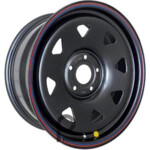 Off Road Wheels Jeep 7x16 5*114.3 ET0 DIA84.1 Black Штампованный