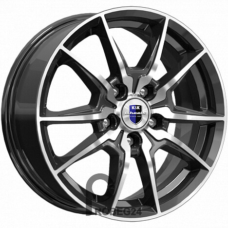 K&K Адамар 6.5x16 5*114.3 ET45 DIA67.1 Алмаз черный Литой