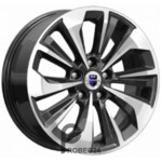 K&K Авиор 7x17 5*114.3 ET45 DIA66.1 Алмаз черный Литой