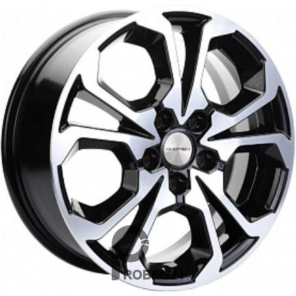 Khomen KHW 1711 6.5x17 5*114.3 ET45 DIA54.1 Black-FP Литой