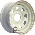 Off Road Wheels Niva 7x15 5*139.7 ET25 DIA98.5 White Штампованный