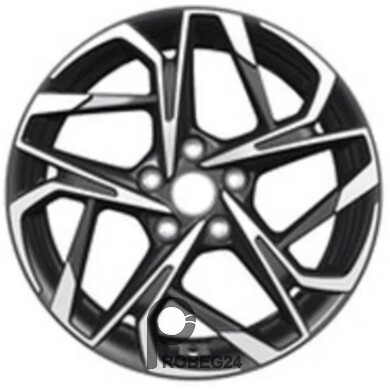 Khomen KHW 1716 7x17 5*110 ET46 DIA63.3 Black-FP Литой