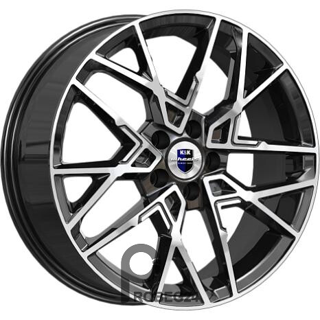 K&K Вудроф 7x18 5*115 ET43 DIA70.1 Алмаз черный Литой