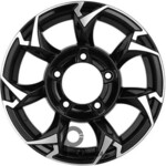 Khomen KHW 1505 5.5x15 5*139.7 ET5 DIA98.5 Black-FP Литой