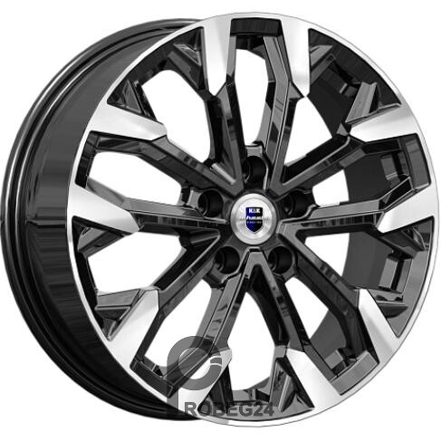 K&K Морейн 6.5x17 5*112 ET43 DIA66.6 Алмаз черный Литой