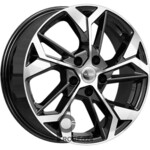 K&K КС1062 6.5x17 5*108 ET43 DIA65.1 Алмаз черный Литой