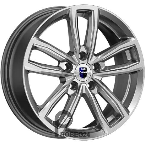 K&K Каланг 6.5x17 5*114.3 ET37 DIA66.6 Дарк платинум Литой