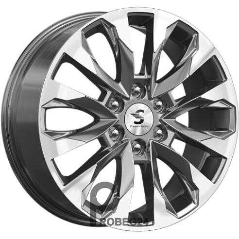 Скад КР007 8x20 6*139.7 ET42 DIA75.1 Diamond gloss graphite Литой
