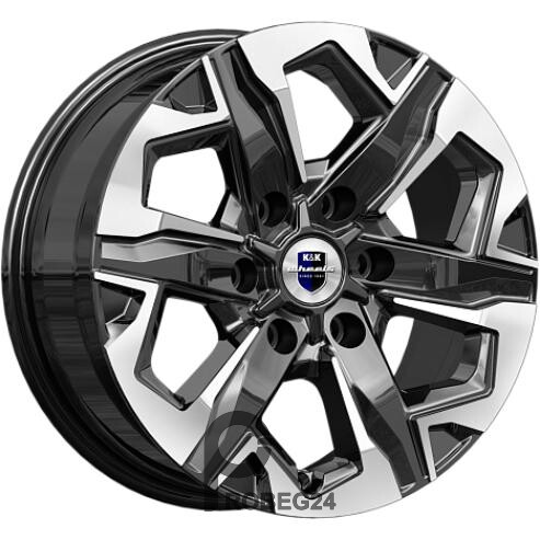 K&K Тейт 7.5x17 6*139.7 ET45 DIA93.1 Алмаз черный Литой