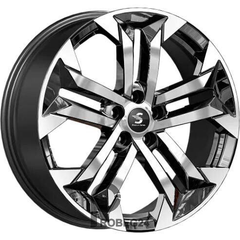 Скад КР015 7.5x19 5*114.3 ET45 DIA60.1 Алмаз черный Литой