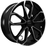 Khomen KHW 1816 7x18 5*112 ET43 DIA57.1 Black-FP Литой