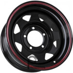 Grizzly SW01 8x16 5*139.7 ET0 DIA110.1 Shinning Black With 2 Red Line Штампованный