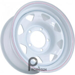 Grizzly SW01 7x16 5*139.7 ET0 DIA108.6 Shinning White With Red and Black Штампованный
