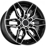 Kipardo KF66 8.5x18 6*139.7 ET15 DIA108.1 Black Machined Face Литой